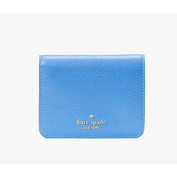 New Kate Spade Lena Small Bifold Wallet Tide Pool - Picture 1 of 2